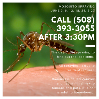 Mosquito Spraying for May 31, June 6, 13, 21,  27, 2022
